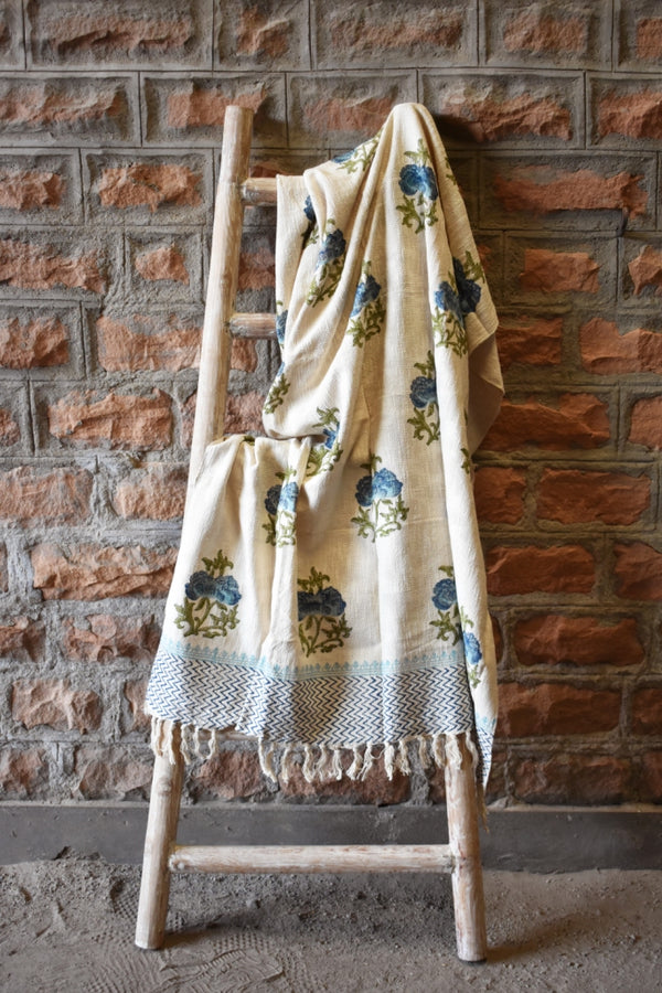 Blue Orchid Mudcloth Throw