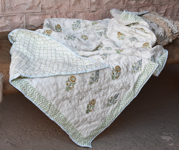 Cotton Quilt - Reversible Single Bed