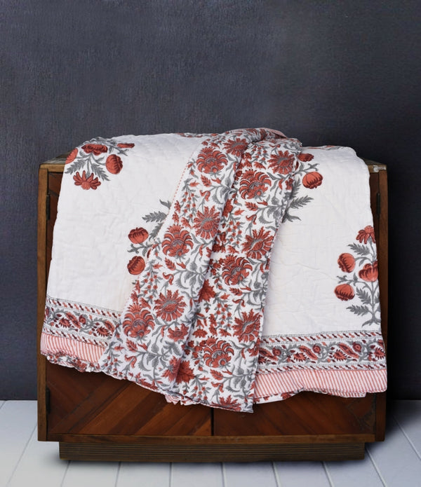 Poppies in a Bush - Double Bed Quilt